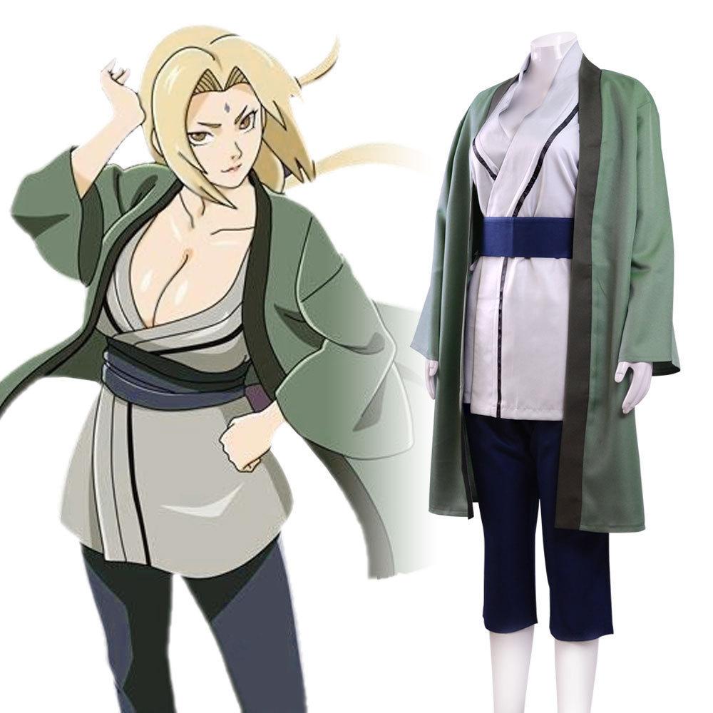 Cosplay Anime Ninja Cos Kostüm, Tsunade Schwiegermutter Cosplay Kostüm, Halloween Rollenspiel Kostüm