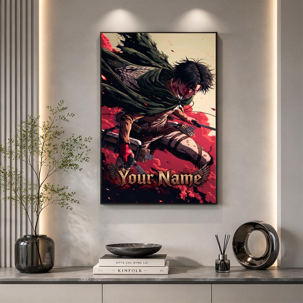 Attack Titan Personalized Name Diamond Paintings Mosaic Wall Round Diamond Art Painting Kits Embroidery Crystal Accessories Frameless