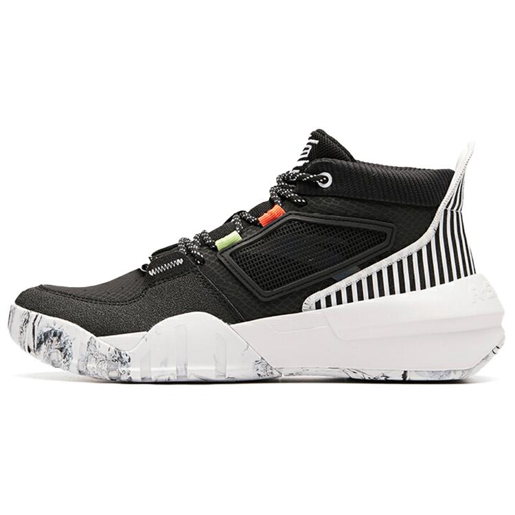 

new Anta Basketball Collection Mid-Top Basketball Shoes Men s Black White 43