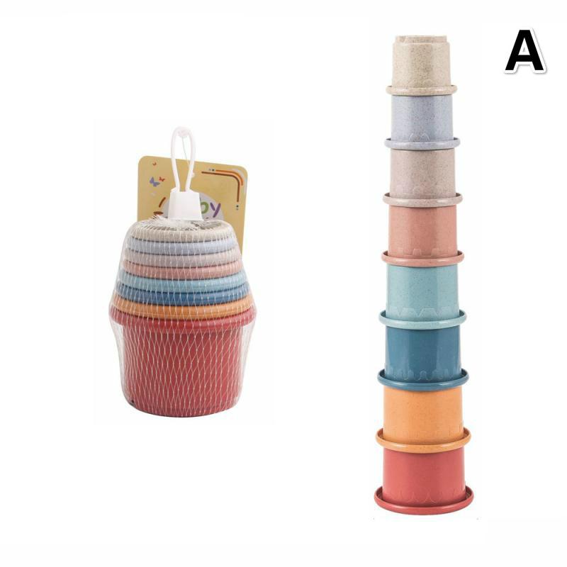

Детские игрушки-чашки для укладки, развивающие игрушки для раннего развития интеллекта, складные игрушки-башни для детей, подарок на день рождения, Рождество, технология игрушек A
