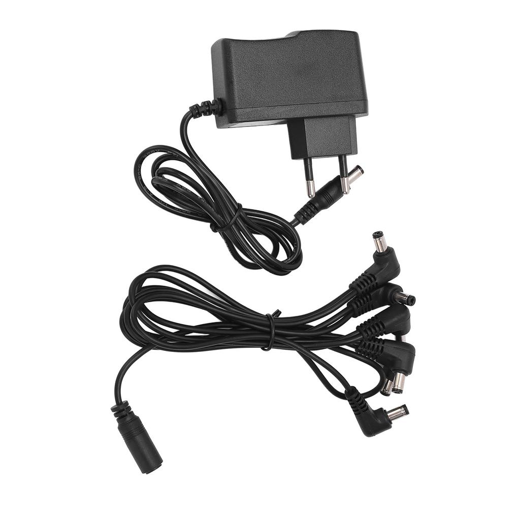 Guitar Effect Pedal Power Supply Adapter 6 Way Daisy Chain Cable