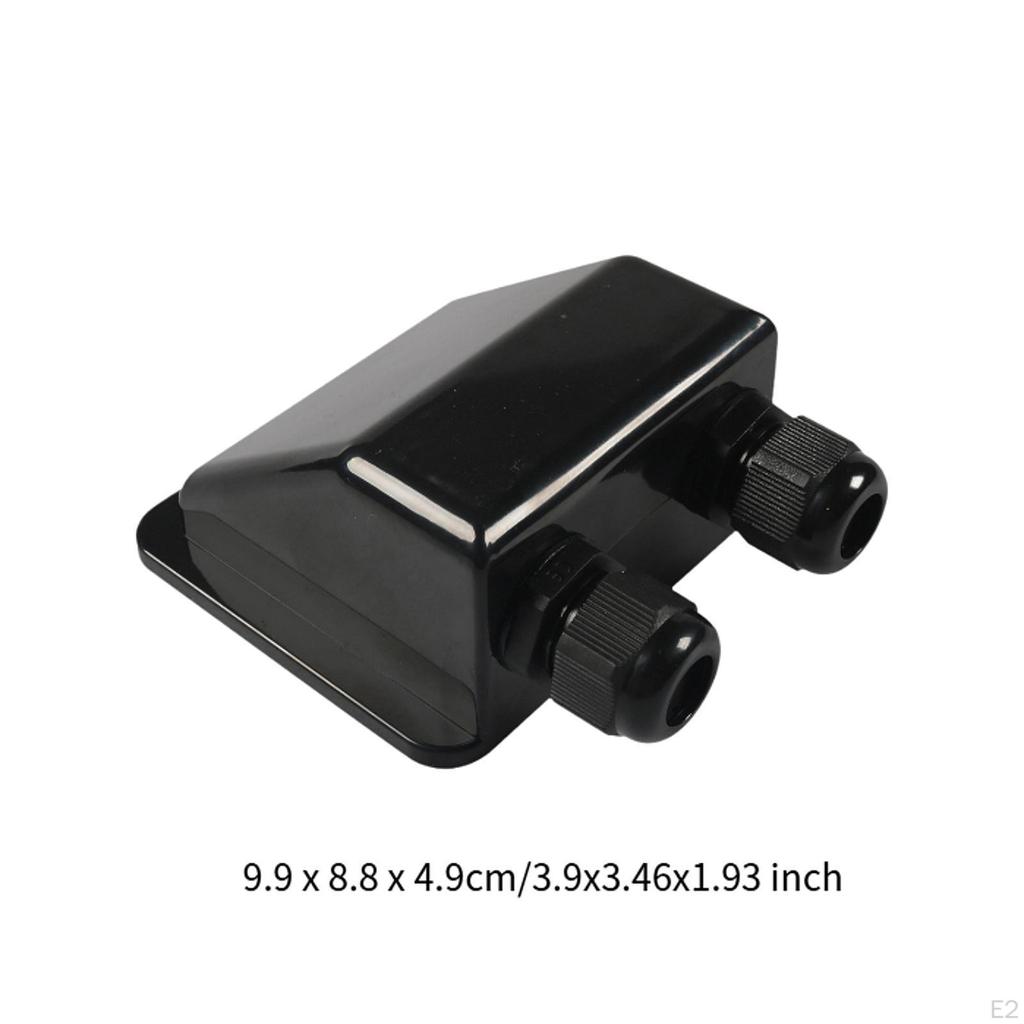 Solar Cable Entry Gland Plate Box Connector Fit 2AWG To 12AWG Black Waterproof for RV