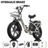 BURCHDA Bicicletă Electrică U8 1000W, Baterie 48V 31.5Ah, E-bike 20" cu Anvelope Grase pentru Orice Teren și Zăpadă, cu Frâne Hidraulice