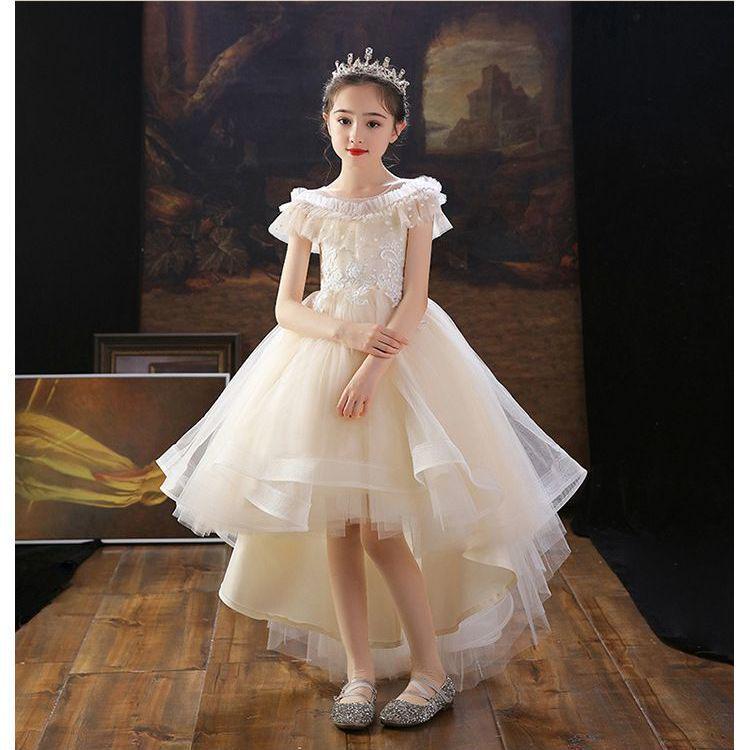 Girls' Elegant Princess Dress for Weddings, Birthdays, and Performances