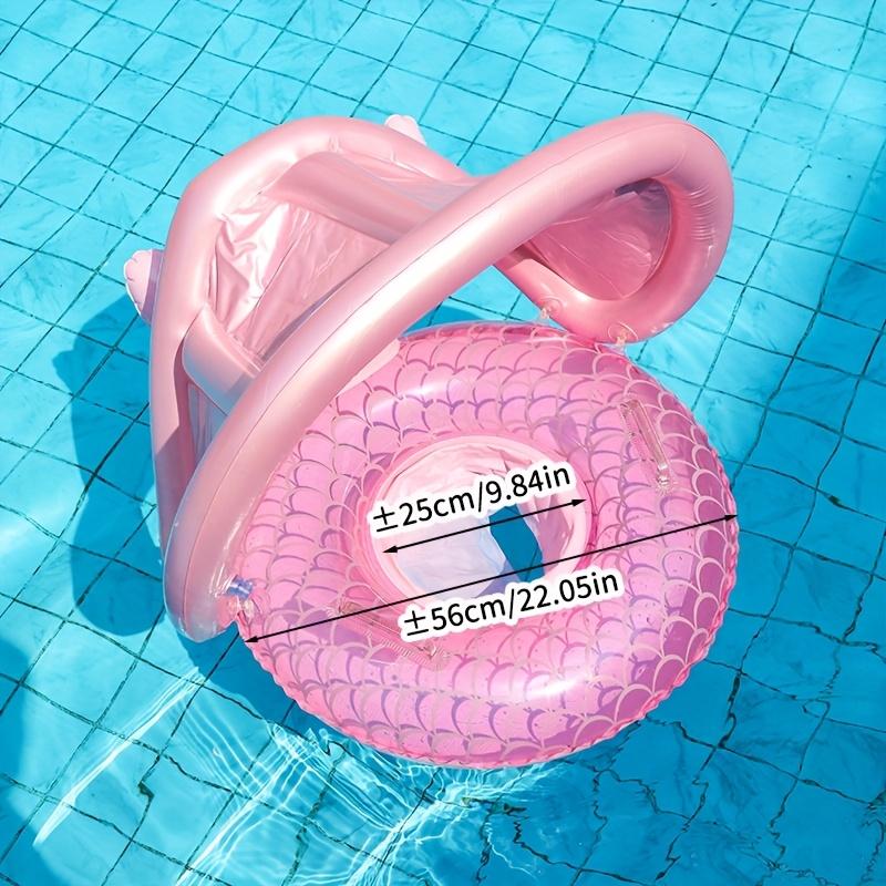 1 Pink Mermaid Tail Inflatable Swim Ring for Youngsters - Durable PVC Floating Pool Toy with Molding Design, Ideal for Water Play, Swimming Pool Toys