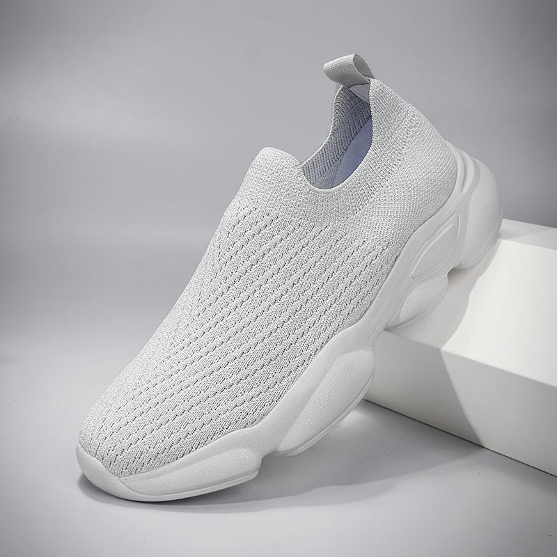 

Нове модне легке спортивне взуття 2023 р. Чоловіче дихаюче взуття на низькому ходу Модне молодіжне модне взуття Спортивне взуття на відкритому повітрі для чоловіків 45 білий