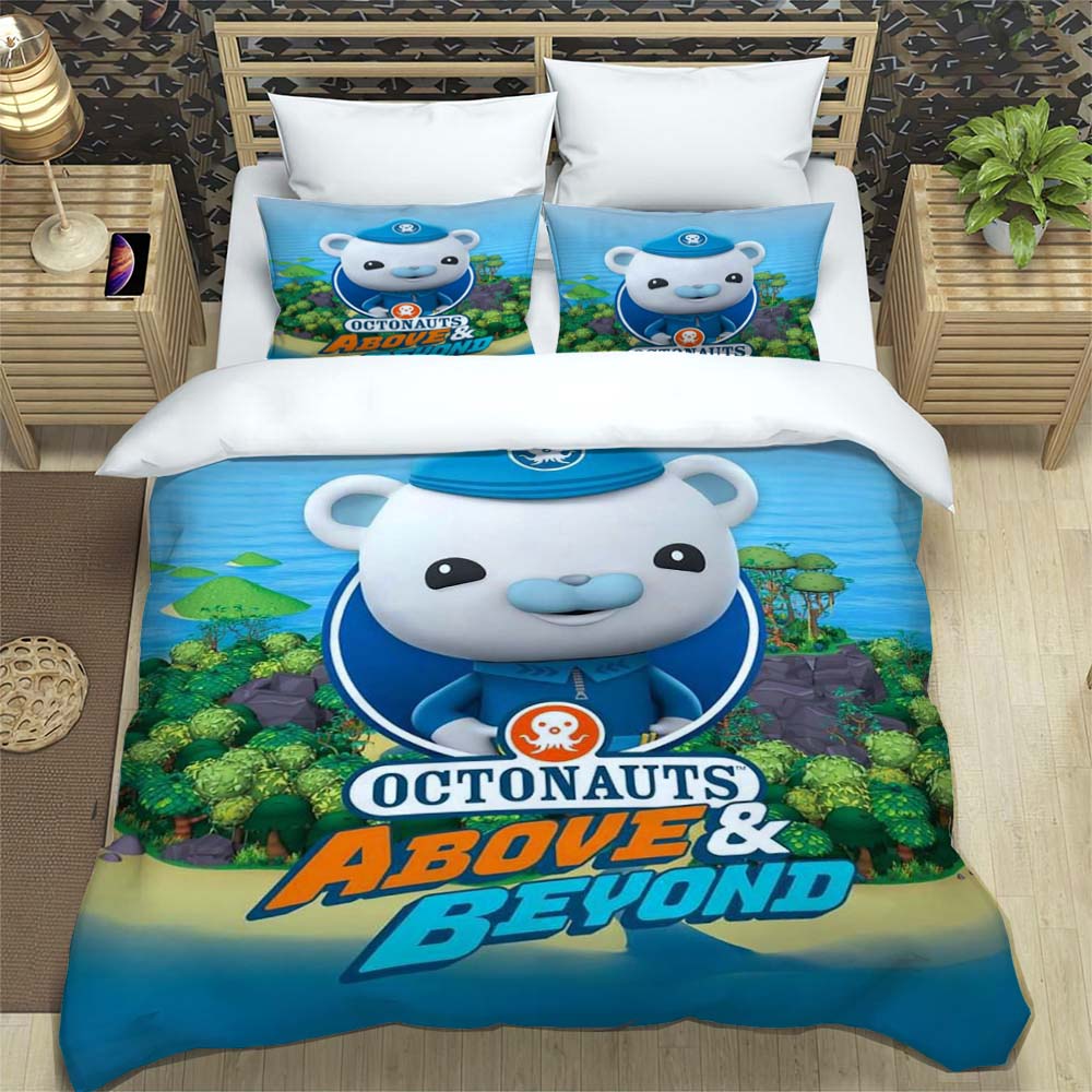 3D Octonauts Bedding Sets, Duvet Covers and Pillowcases, Bedroom Decor, Children's Gifts, Adult Single/double Beds.