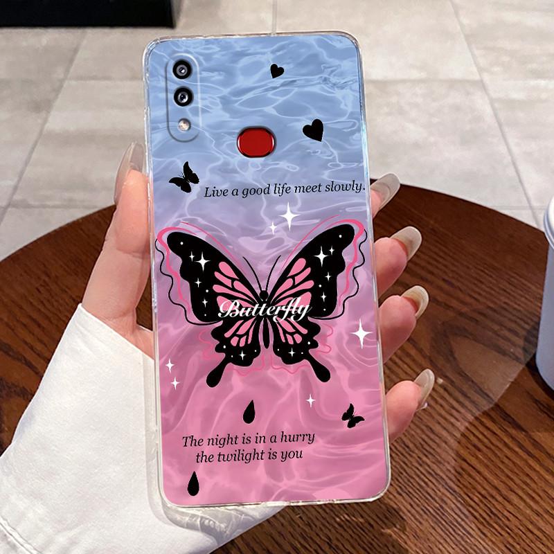 Casing For Samsung Galaxy A10s A107F Back Cover For Samsung M01s Case Transparent Aesthetic Fashion Cute Cat Soft TPU Phone Case