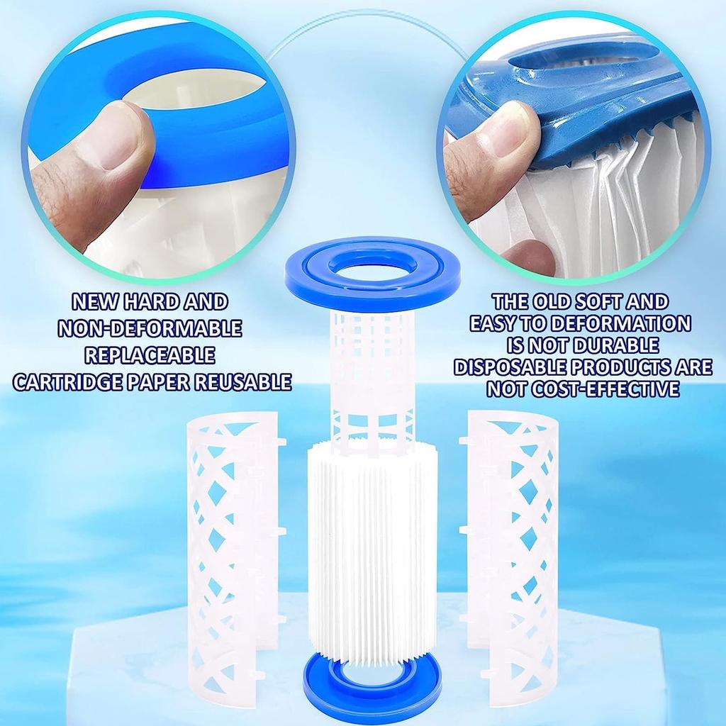 Set of 9 Swimming Pool Filter Pump Filter Pool Filter Cartridge Swimming Pools Filter Paper for Intex Type A/C Series