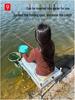 2025 Ultra-light Black Aluminum Fishing Stool: Folding, Portable, Multi-functional, Small & Wide with Lifting Feature