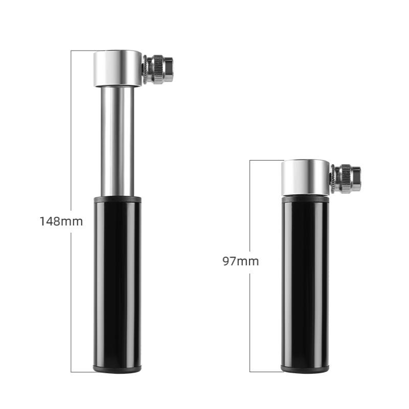 Aluminum Alloy Portable Mini Bike Pump Hand Air Inflator Lightweight Design for Fast Cycling Tire Inflation Outdoors