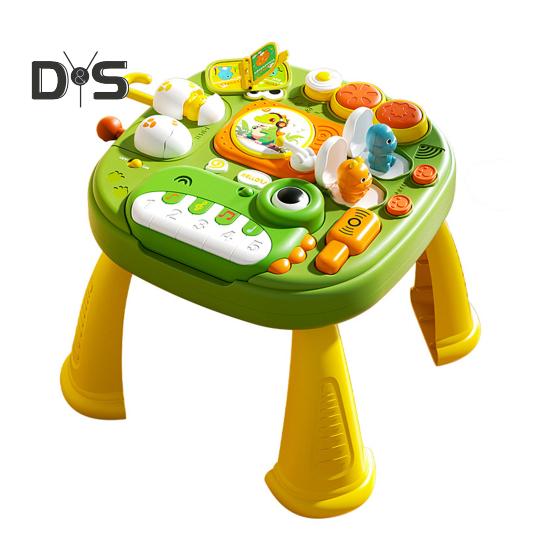 

Детский игровой стол, игрушка, мультяшный динозавр, обучающий стол, музыкальная игрушка, развивающий детский игровой центр для малышей, мальчиков и девочек, стоячий игровой стол Dinosaur