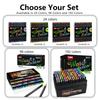 Wide Range 8650 Double-Ended Soft Oblique Tip Waterproof Watercolor Markers for Art Students and Graffiti.