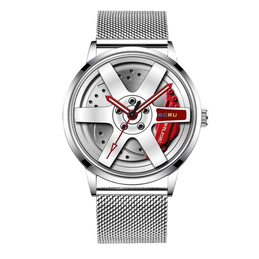 Boruse Wheel Calipers Trendy Men'S Watch Student High-End Waterproof Luminous Quartz Watch