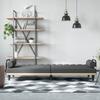Vidaxl Foldable Sofa With Armrests, Dark Grey, Upholstered