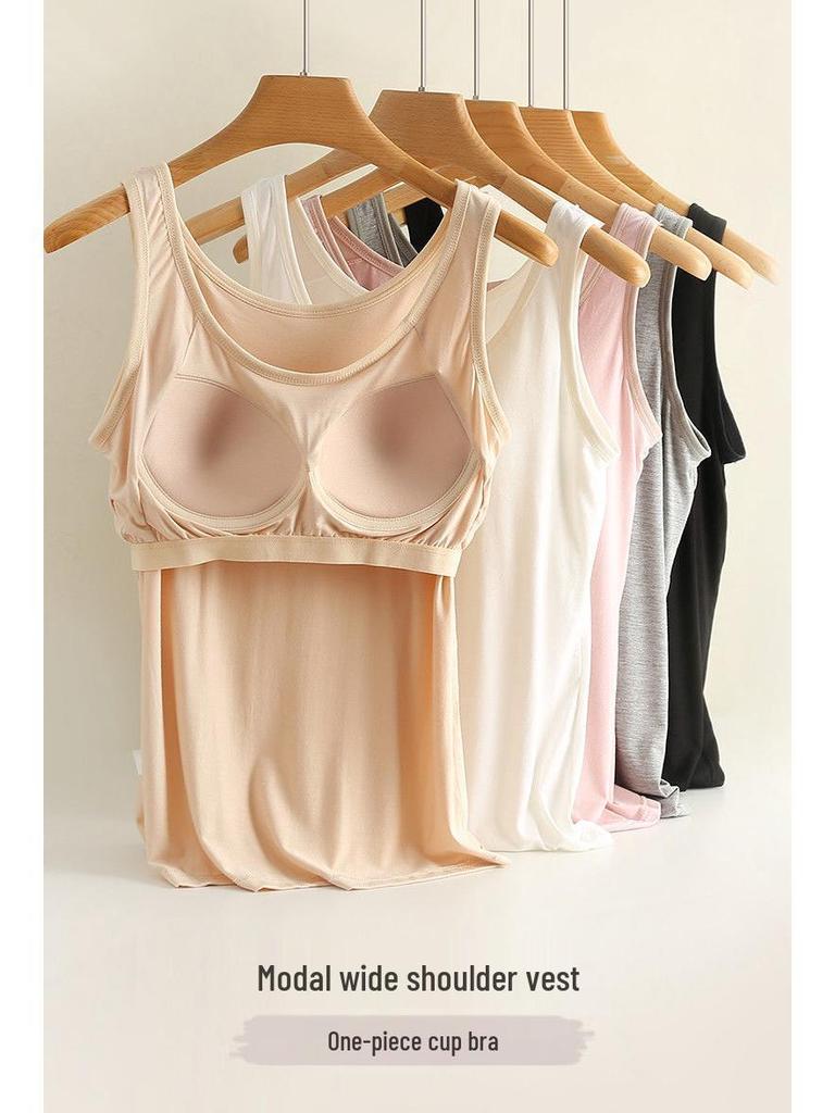 Padded Cup Plus Size Modal Slimming Camisole Tank Top - Breathable & Comfortable