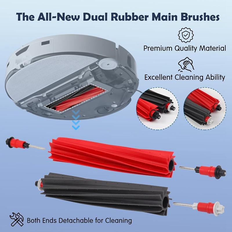 24PCS Accessories Kit For Roborock S8 Max/Maxv Ultra Robot  Vacuum Main Side Brushes Filters Mops Dust Bags Edge Mop