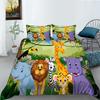 Cartoon Animal Series Bedding Three-Piece Polyester Dinosaur Digital Printing