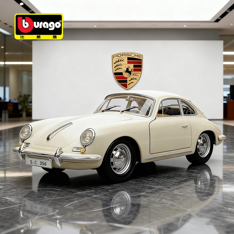 

Bburago 1:24 Porsche 356B CABRIOLET 1961 Alloy Car Diecasts & Toy Vehicles Car Model Miniature Scale Model Car For Children брудно-білий