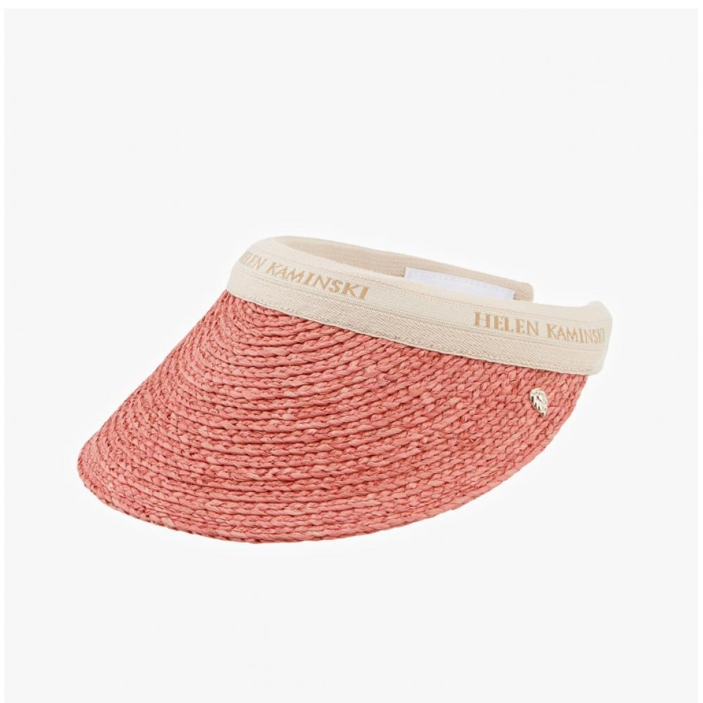 Helen Kaminski Bianco Pomelo Naturalne Logo Daszek Czapka Przeciwsłoneczna Kapelusz50265