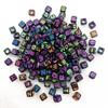 100pcs 7x4mm 6x6mm Mixed Alphabet Letter Beads Charms Beads for Making Jewelry Diy Handmade Bracelets Accessories