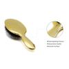 1pc Luxury Gold and Silver Color Boar Bristle Paddle Hair Brush Oval Hair Brush Anti Static Hair Comb Hairdressing Massage Comb