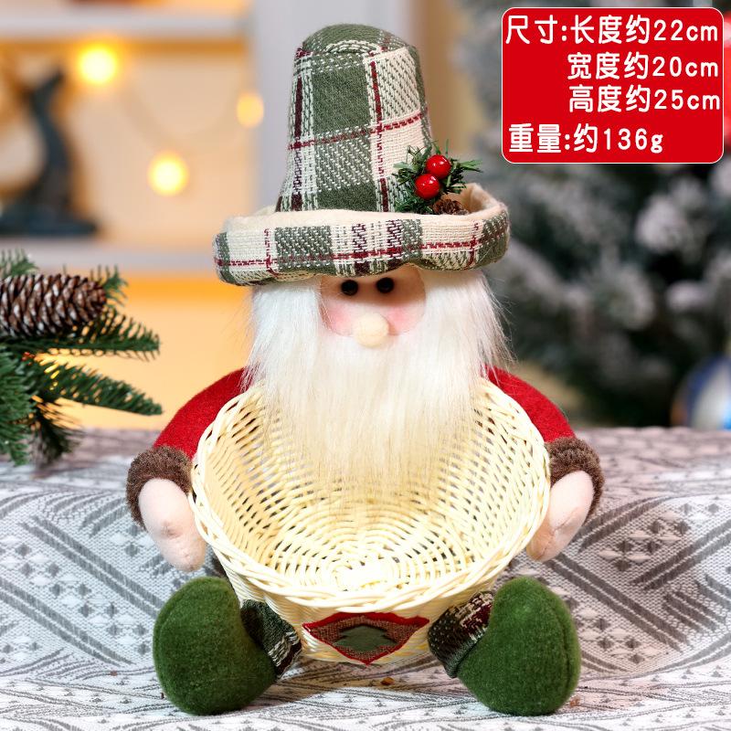 

Christmas Candy Basket Decoration Desktop Table Centerpiece for Holiday Party Home Decor Festive Gift Filling Fruit Holder