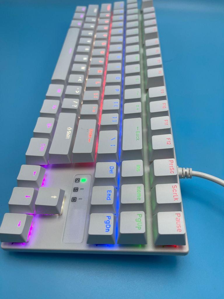 H87 Mechanical Wired Keyboard with Blue Switches for Gaming and Office