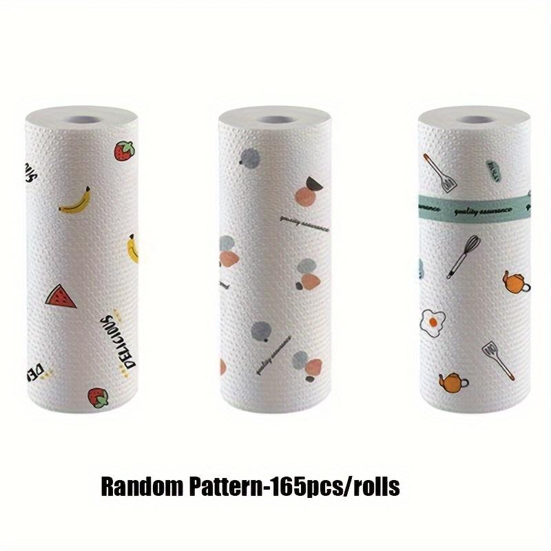 130/165Pcs Reusable Kitchen Disposable Rags Non-Woven Cleaning Cloths Washing Dishcloths Cloth Towels Non-stick Scouring Pads