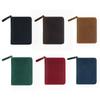 Zippered Leather Notebook Protector with Pen Slot for 3.5x5.5Inch Field Notes Handmade Journal Cover