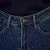 Maxza Cubic Leopard Wide Dark Blue Denim Pants Ze03ql003na