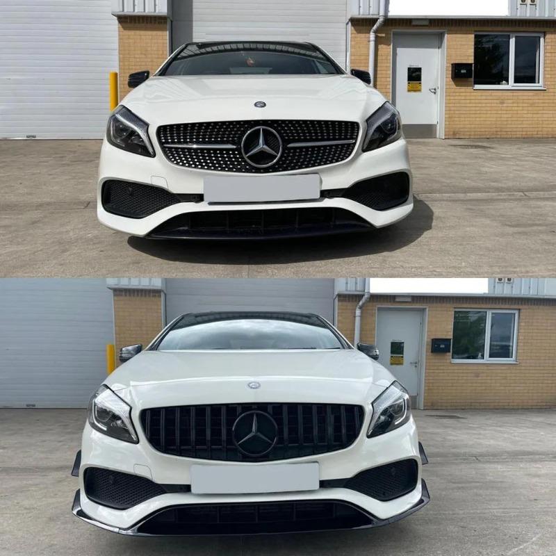 Kühlergrill Stern Logo OE Stil Emblem Flache Oberfläche Stil Chrom Silber Matt Schwarz Für Mercedes Benz W251 R320 R350 R500 R550