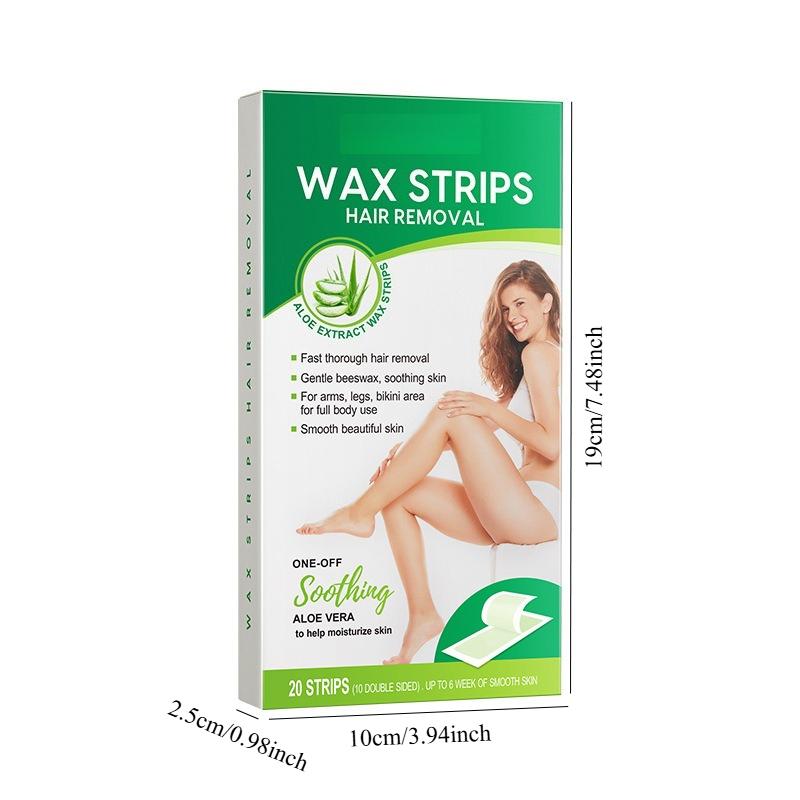 1PACK/20PCS Aloe Vera Hair Removal Wax Paper Gentle Non-irritating Universal Skin Cleansing Cream