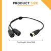 Audio Splitter Cable 5 Pin DIN Male to Dual Female High Transmission Audio Splitter Cable for Synthesizer Organ Electric Piano Midi Guitar
