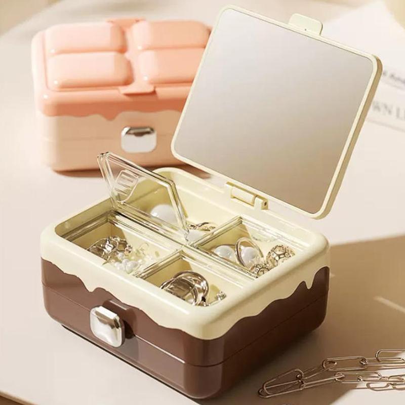 Mini Schmuckaufbewahrungsbox mit Spiegel Junggesellinnenabschied Geschenkideen Reise Schmucketui Geburtstagsparty Box Muttertagsgeschenk