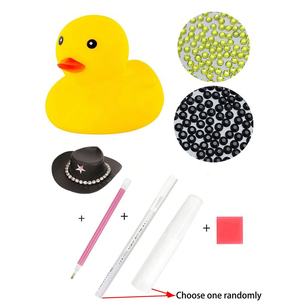 DIY Diamantwerkzeug Hut Ente, Auto Halterung, Ornamente, Lustige Mehrfarbige Bastelarbeiten, Klebestifte, Handgemachte Dekorationen
