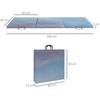 6FT Foldable Gymnastics Mat, Tri-Fold 2" Thick Crash Mat with Carry Strap Handles for Home Training, Sky Blue