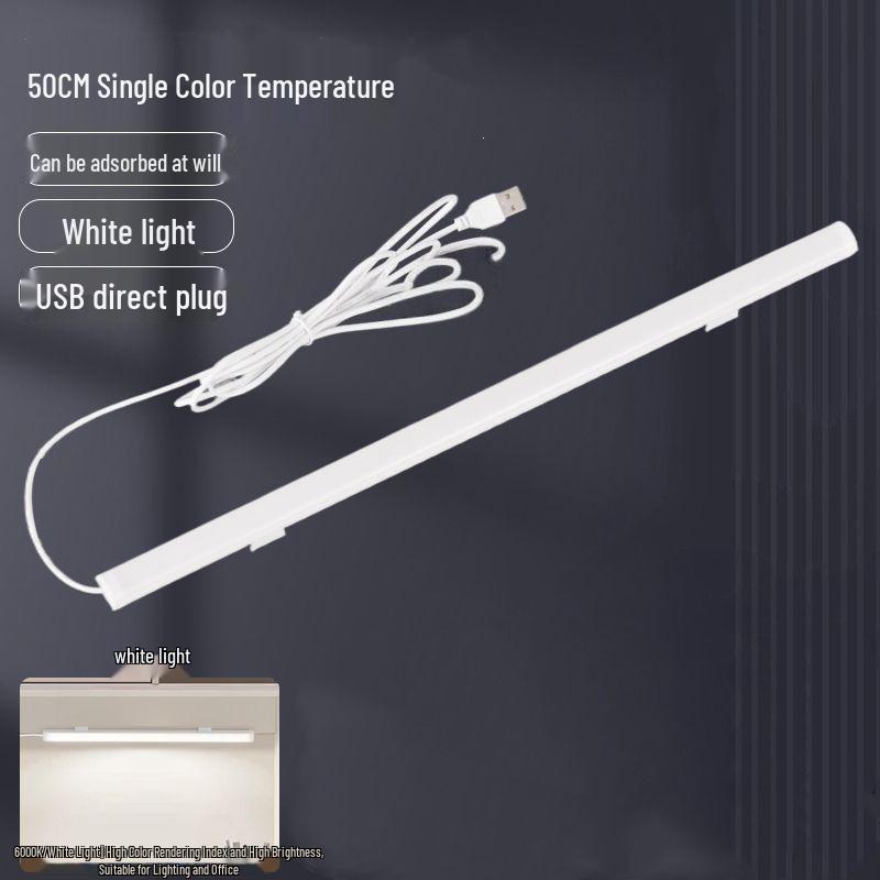 USB Bedroom Eye-Friendly LED Desk & Bedside Lamp with Magnetic Night Light Tube