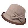 Hat Female Autumn and Winter Basin Hat Autumn and Winter Warm Bow Bucket Hat