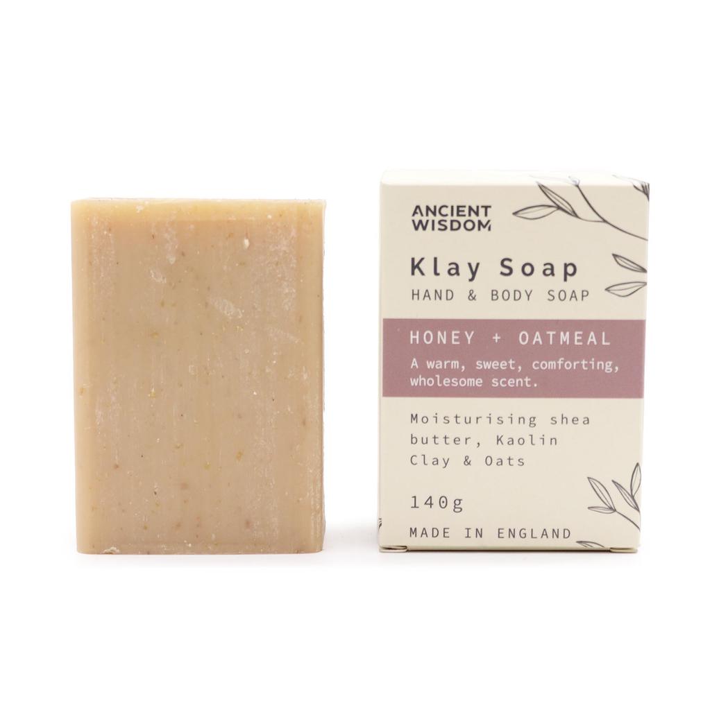 Honey Oatmeal Soap Bar Vegan Kaolin Clay