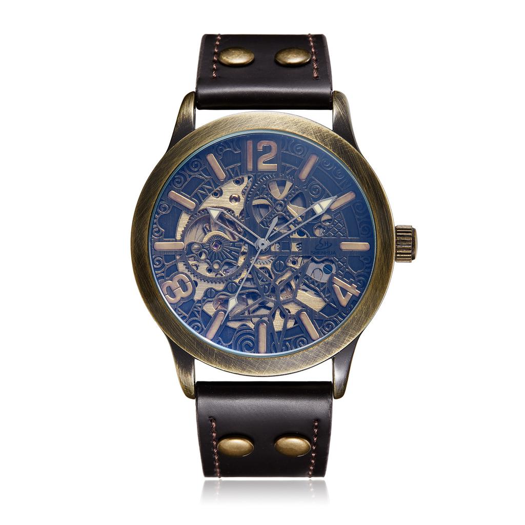 Senua Shenhua Herren Mechanische Uhr Mode High-End Hohl Retro Armband Automatische Mechanische Uhr