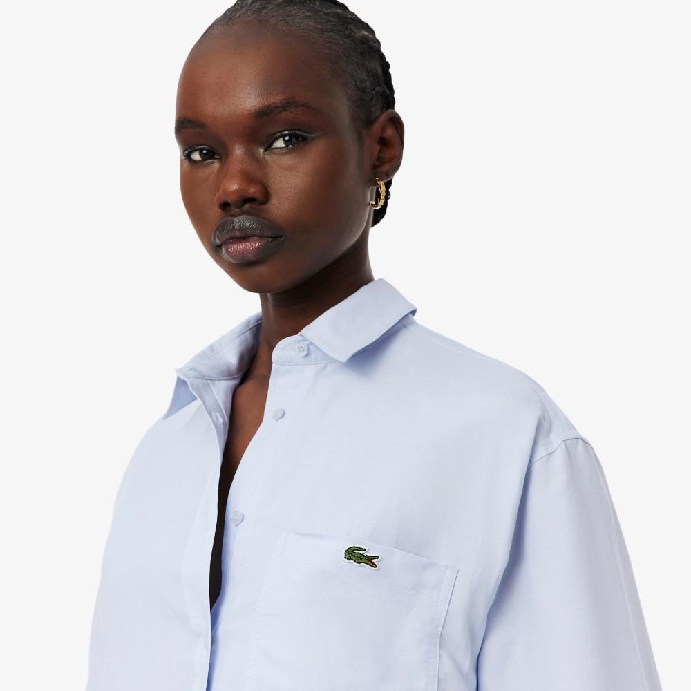 [lacoste] Women's Linen Blended Stripe Shirt CF1429-56GJ2G
