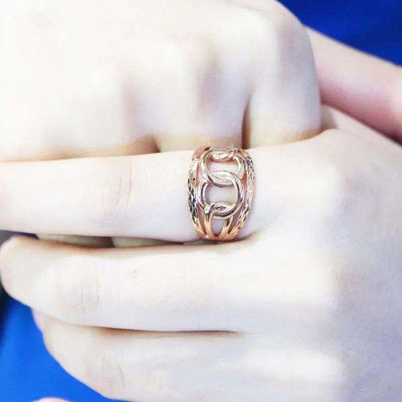 Purple Gold Fashion Hollow Ring Ring, Rose Gold Plated Ring
