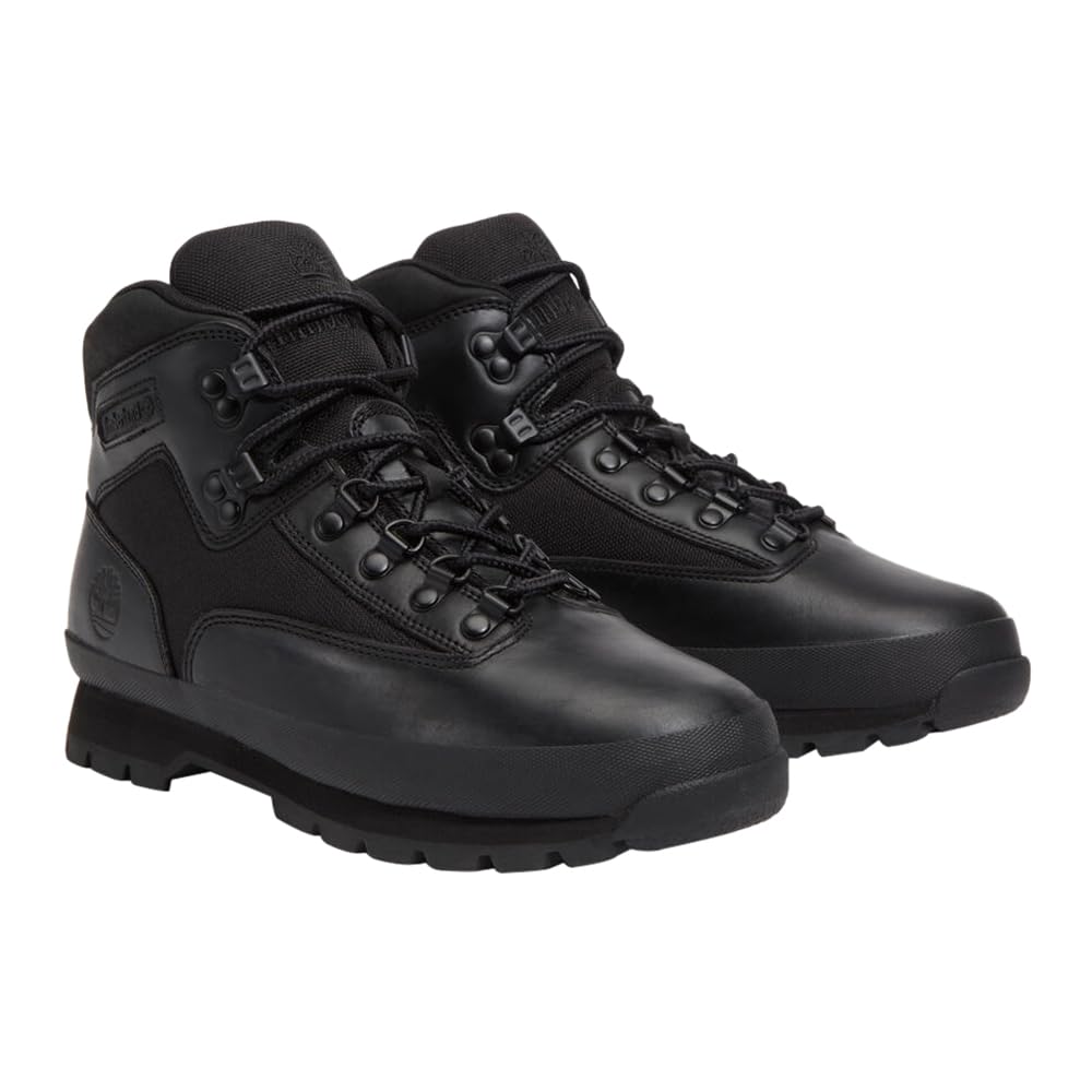 Timberland Euro Hiker Mid Blackout Full Size Men's Boots, Grain, 7.5/25.5cm (TB0A6DYHEL21)