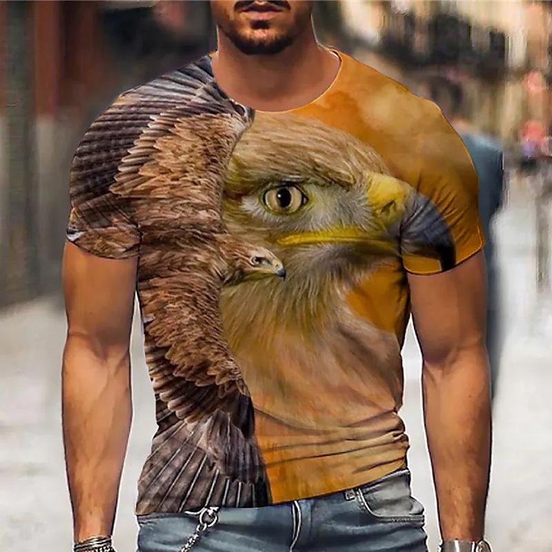 Men's Eagle 3D Digital Printed Loose Casual T-shirt