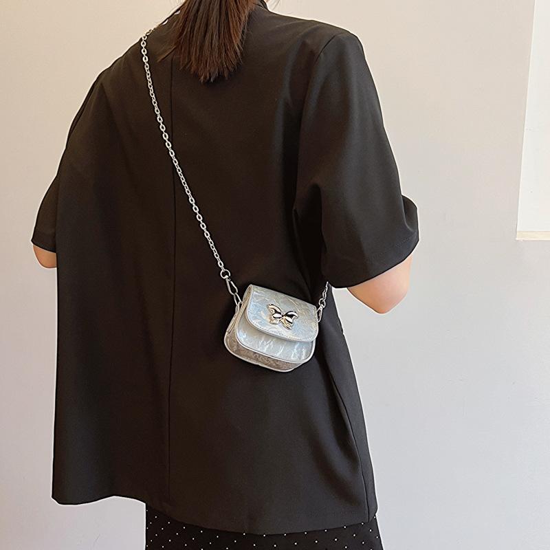 Niche Crossbody Bag for Women New Trendy Butterfly Saddle Bag Texture Niche Mini One-shoulder Lipstick Bag