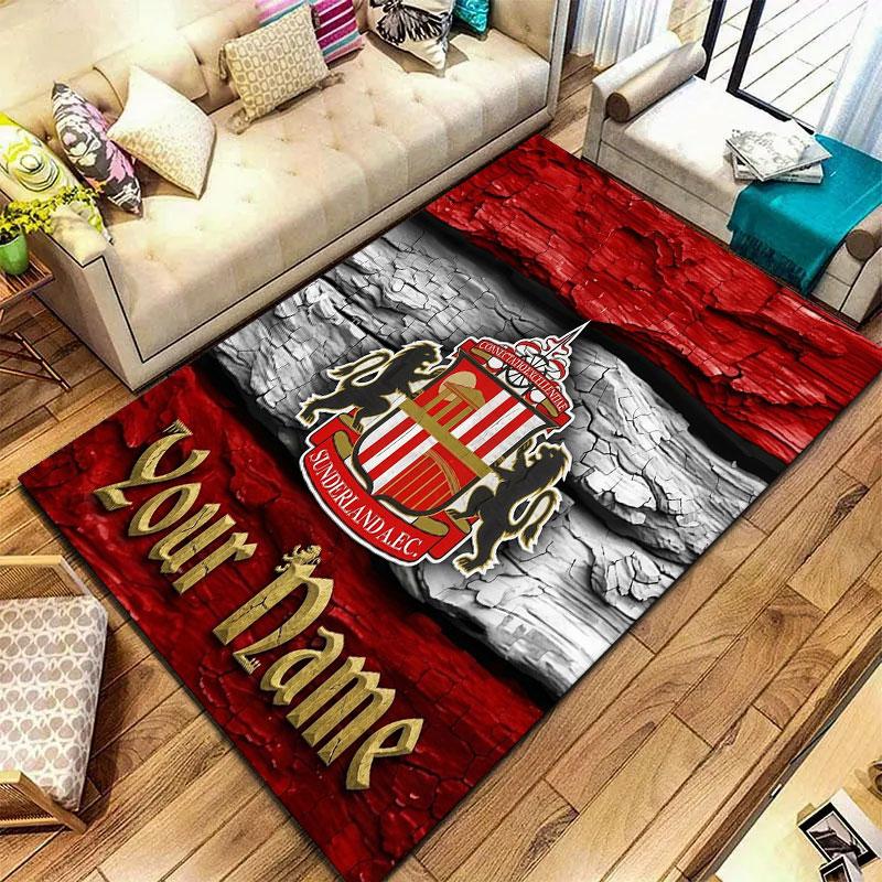 Sunderland A.F Custom Name Carpet Rug for Living Room Bedroom Home Sofa Decoration,Kids play Non-slip Floor Mat
