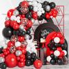 Red Black Balloons Garland Arch Kit Black Red Confetti Balloon Wedding Birthday Party Graduation Baby Shower Decoartion Globos