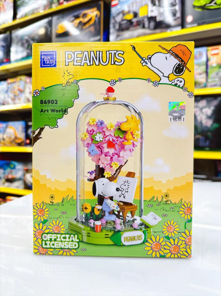 New Pantasy Snoopy Building Blocks Snoopy Scene Modeling Series Puzzle Assembling Toy Model Ornament Collectible Christmas Gifts