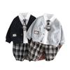 2025 Autumn/Winter Kids' Three-Piece Back-to-School Cardigan Set